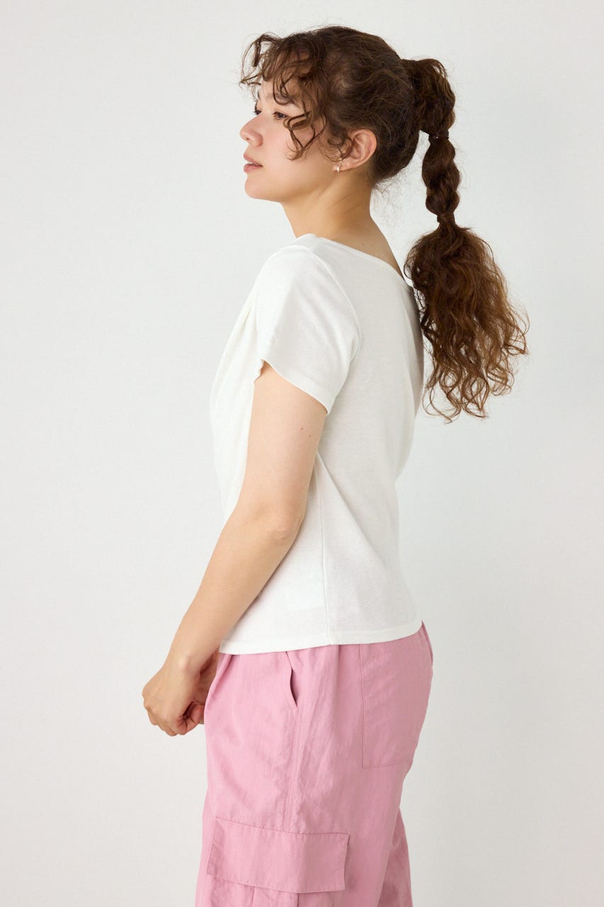 マルチWAYドレープTシャツ O/WHT FREE