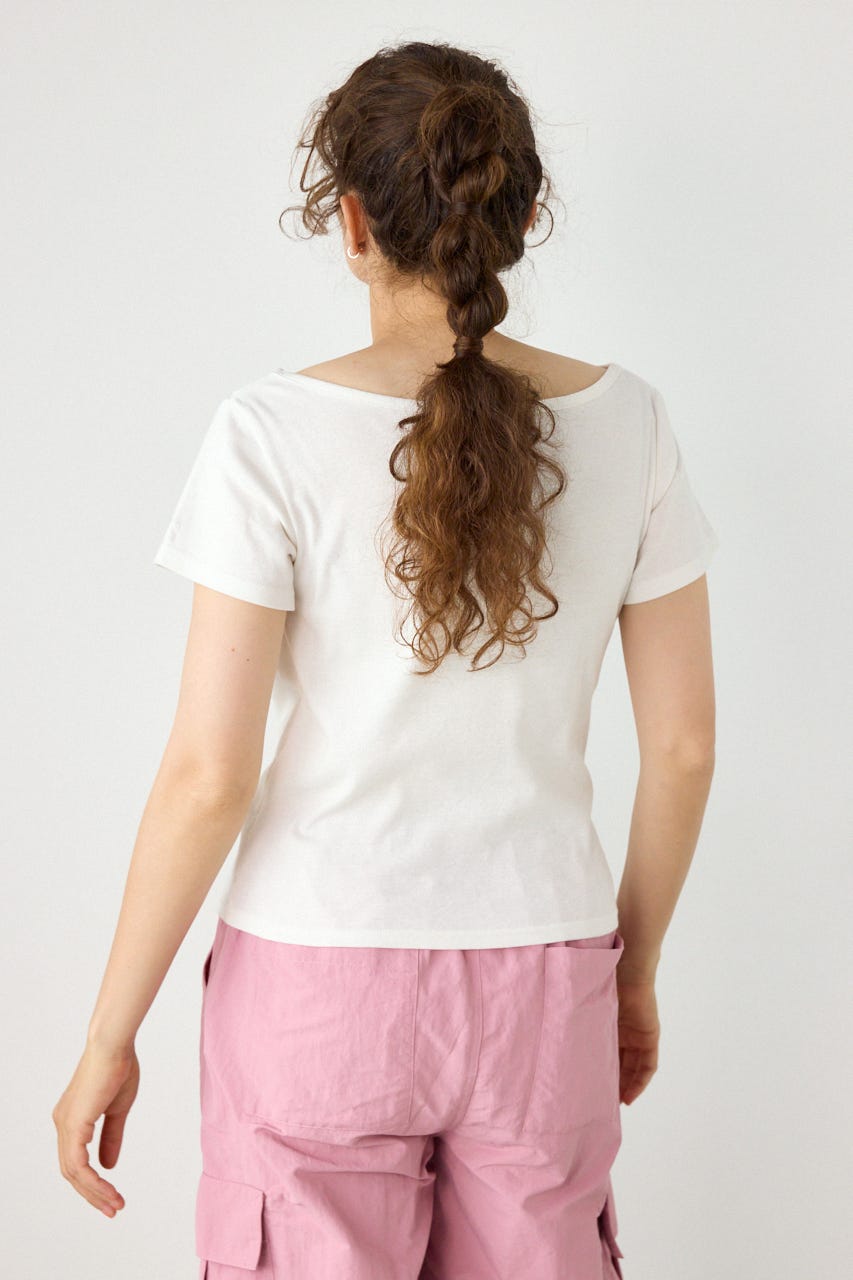 マルチWAYドレープTシャツ O/WHT FREE
