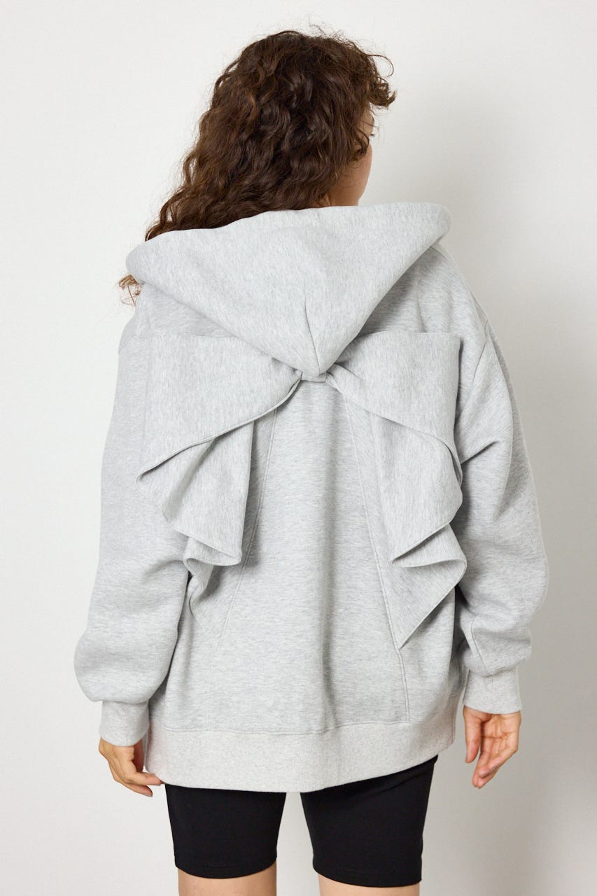 ビッグリボンダブルZIPパーカー L/T.GRY FREE