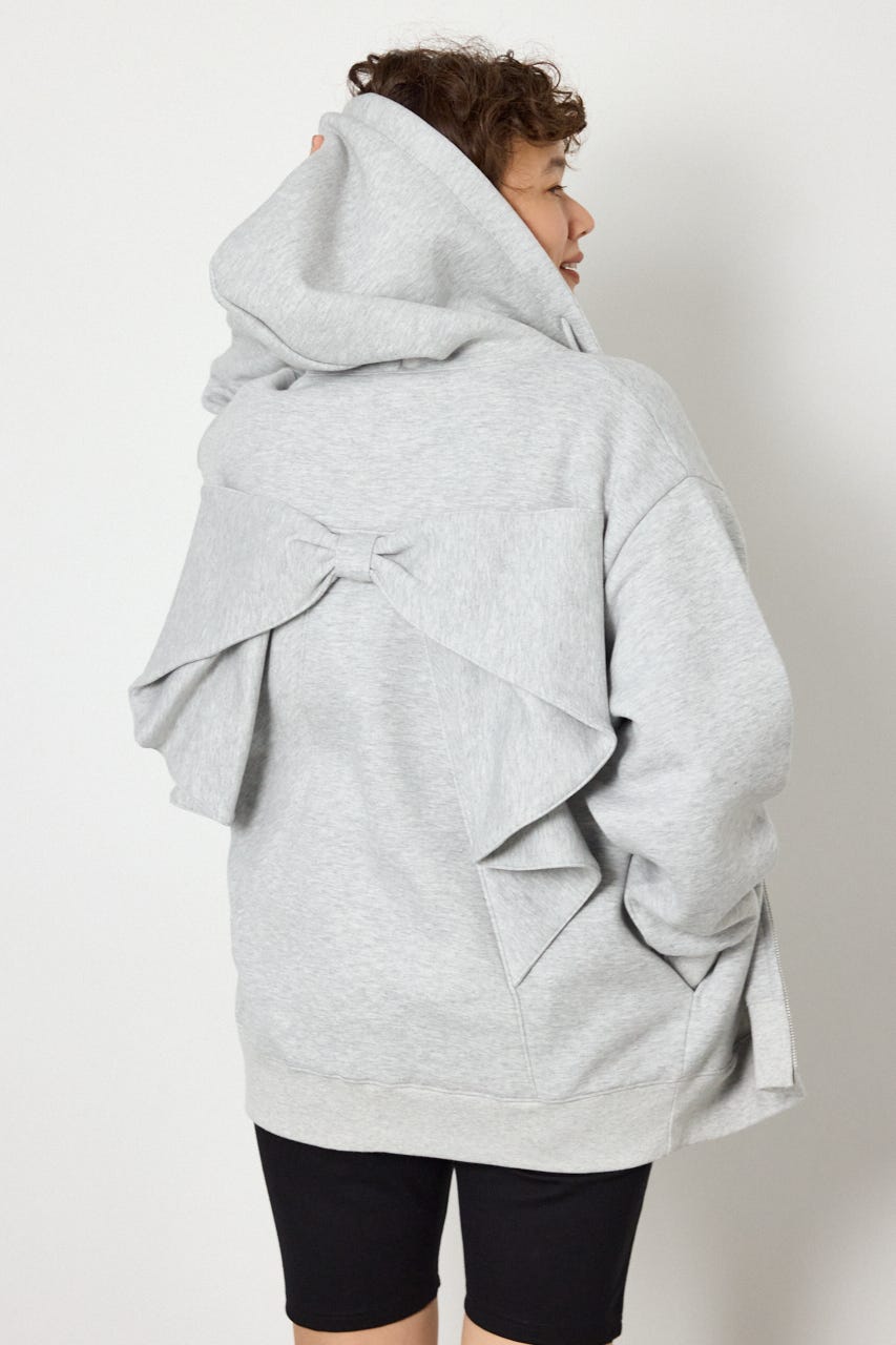 ビッグリボンダブルZIPパーカー L/T.GRY FREE