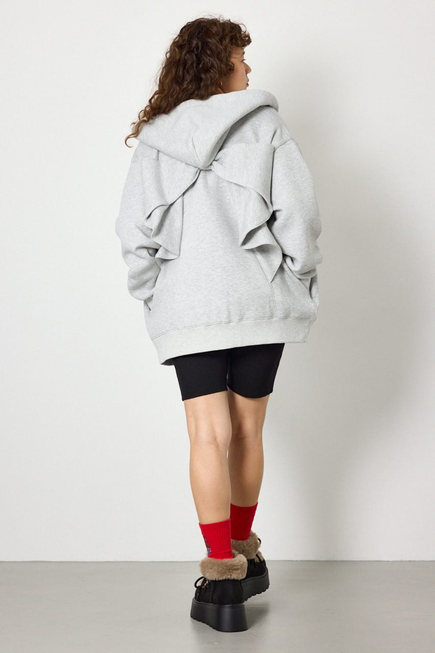 ビッグリボンダブルZIPパーカー L/T.GRY FREE