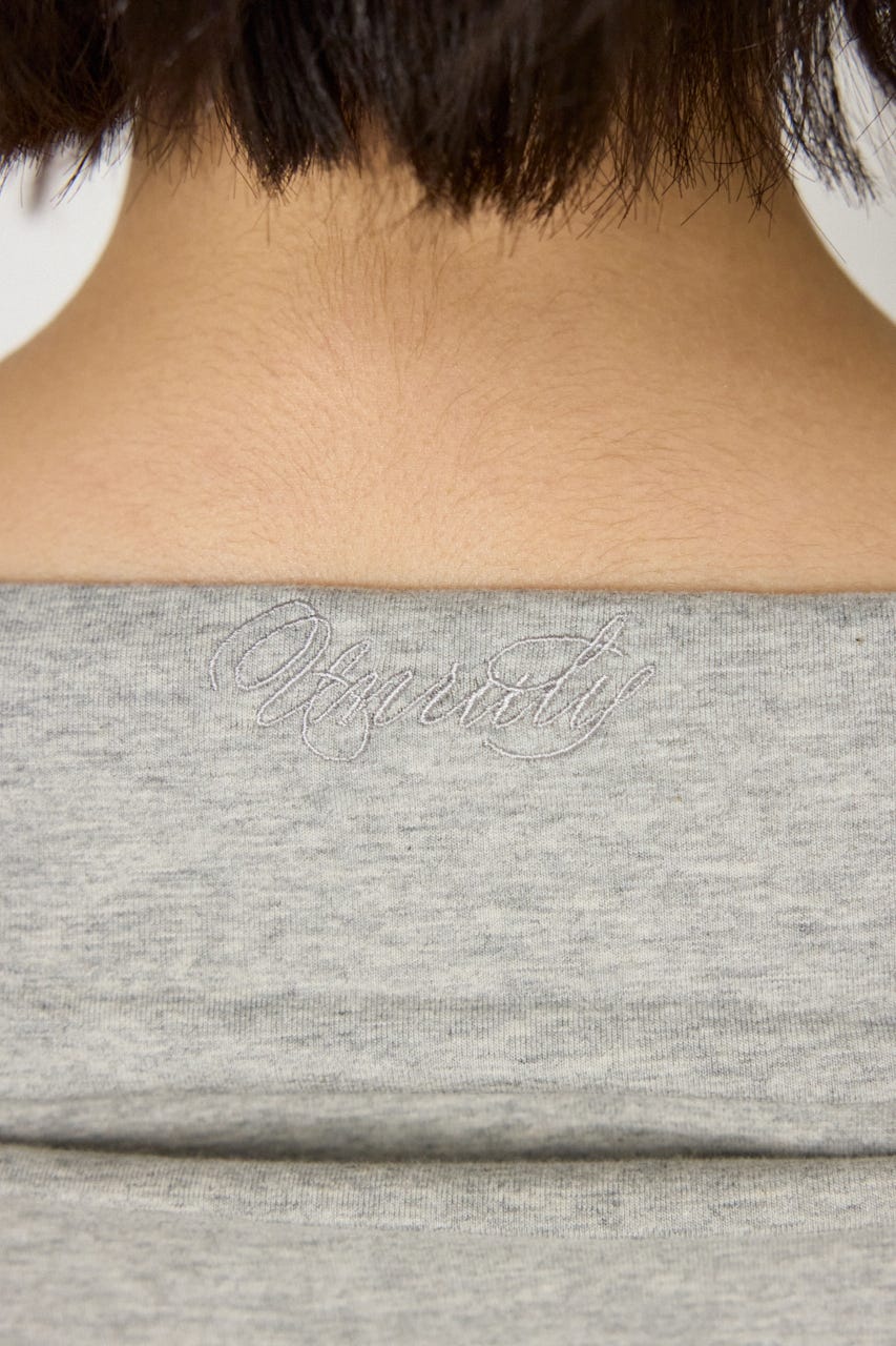 タックデザインオフショルL/Sトップス L/T.GRY FREE
