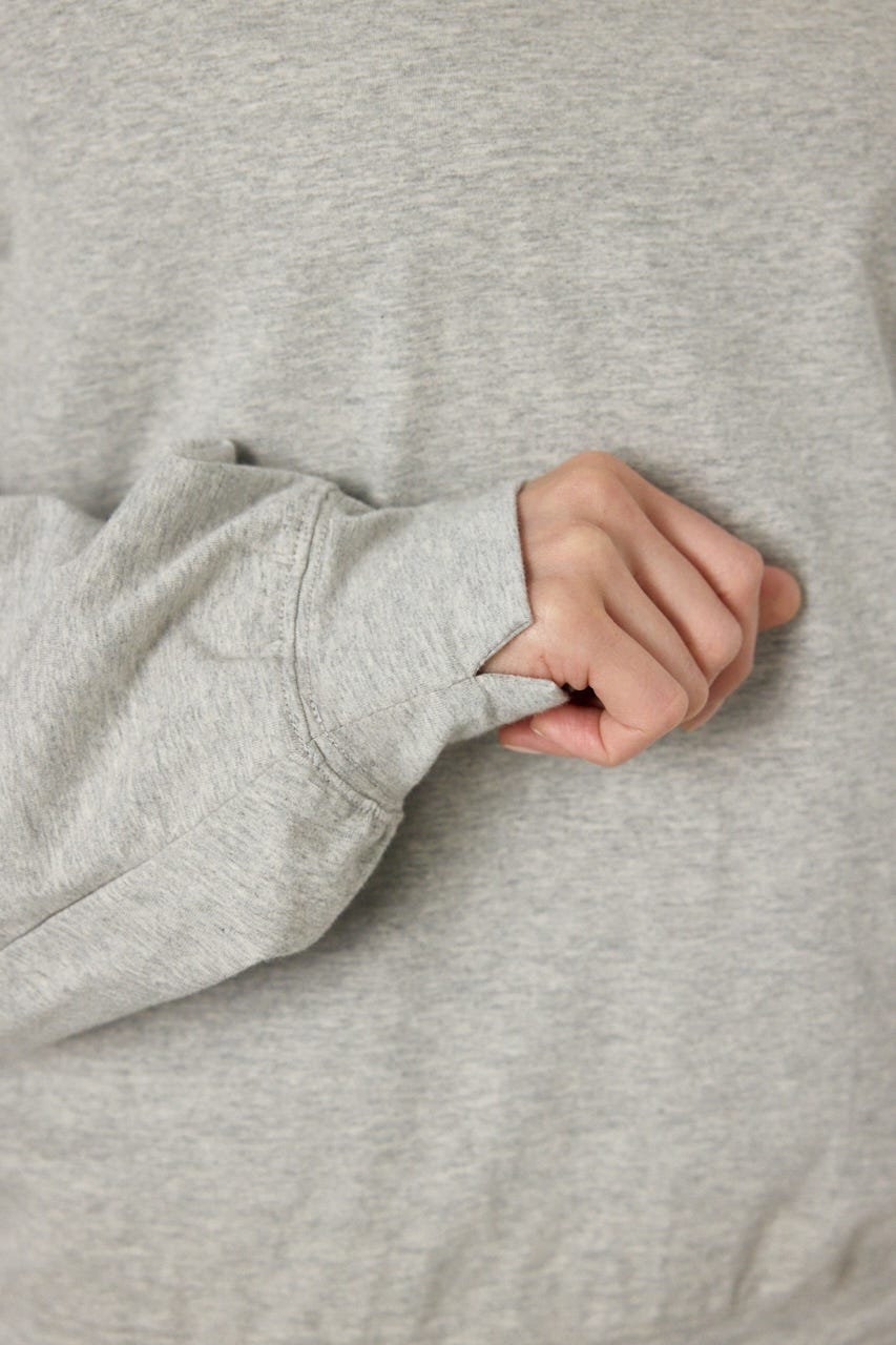 タックデザインオフショルL/Sトップス L/T.GRY FREE