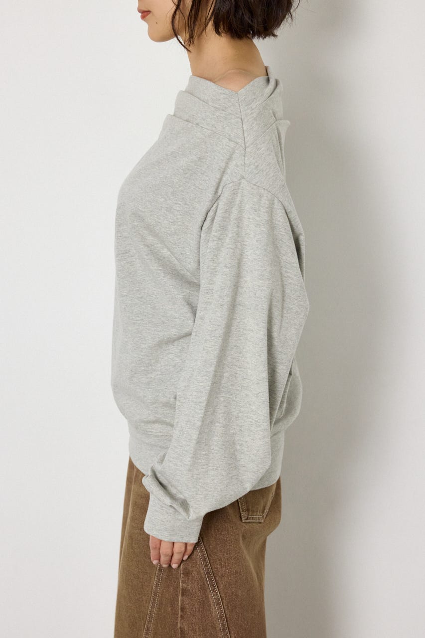 タックデザインオフショルL/Sトップス L/T.GRY FREE