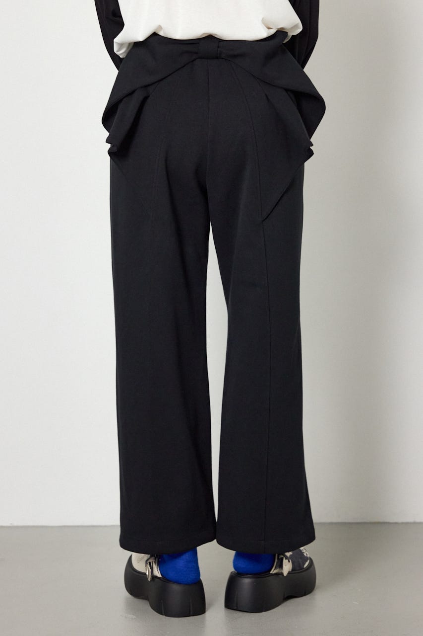 ビッグリボンスウェットパンツ BLK S