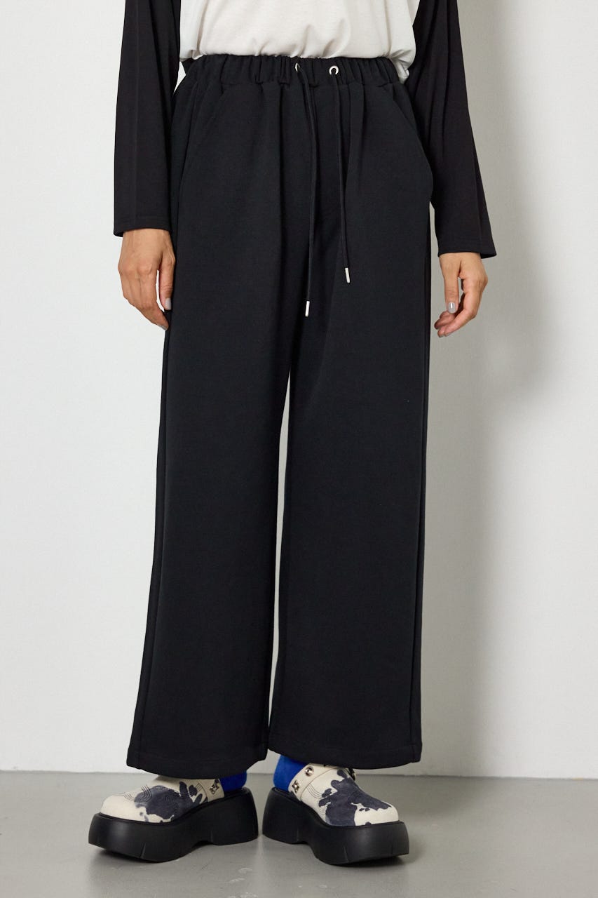 ビッグリボンスウェットパンツ BLK S