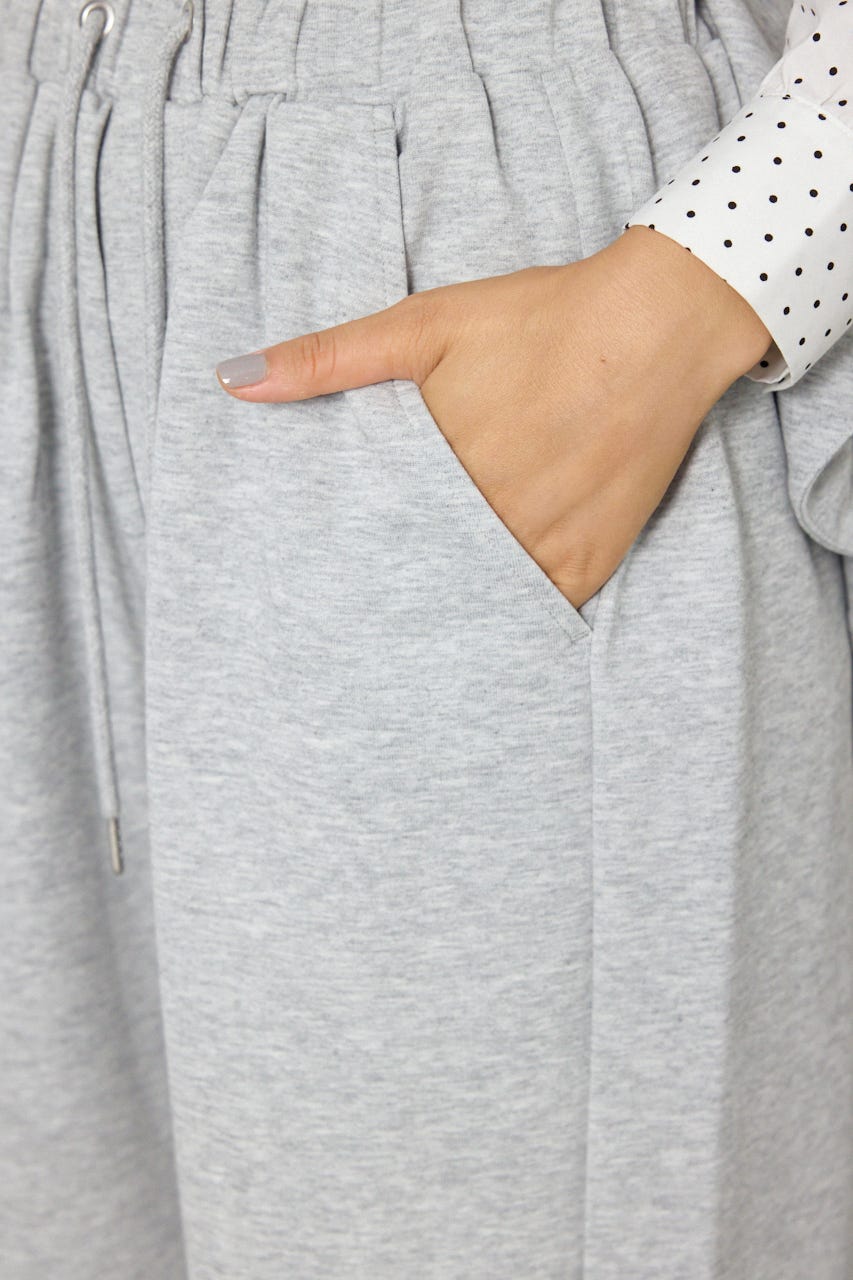 ビッグリボンスウェットパンツ L/T.GRY S