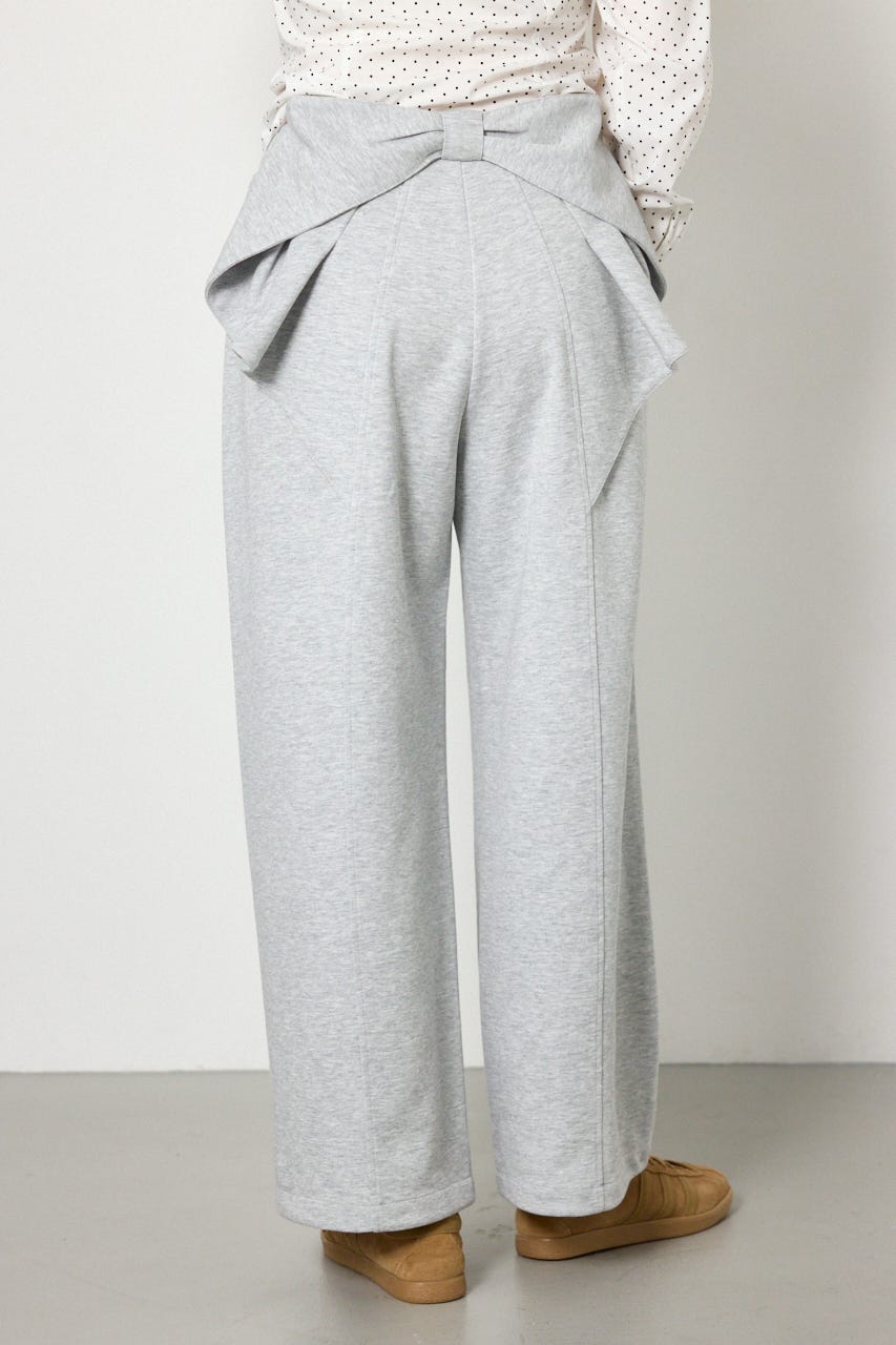 ビッグリボンスウェットパンツ L/T.GRY S
