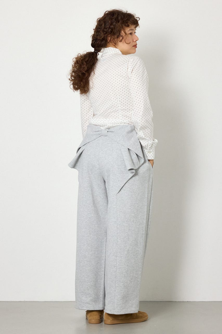 ビッグリボンスウェットパンツ L/T.GRY S