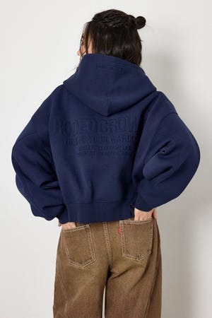 エンボス W-ZIP ショート パーカー