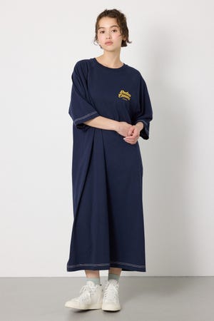 【接触冷感付き】ラグランステッチワンピース