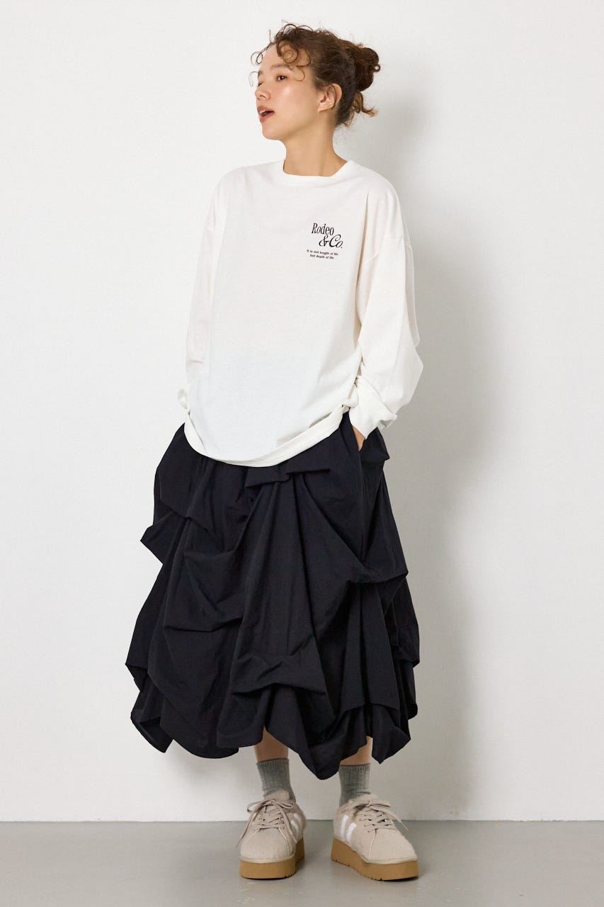 ランダムタックスカート BLK FREE