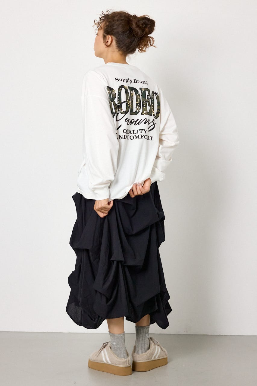 ランダムタックスカート BLK FREE