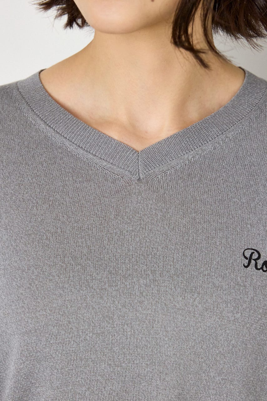 袖フリルニットトップス T.GRY FREE