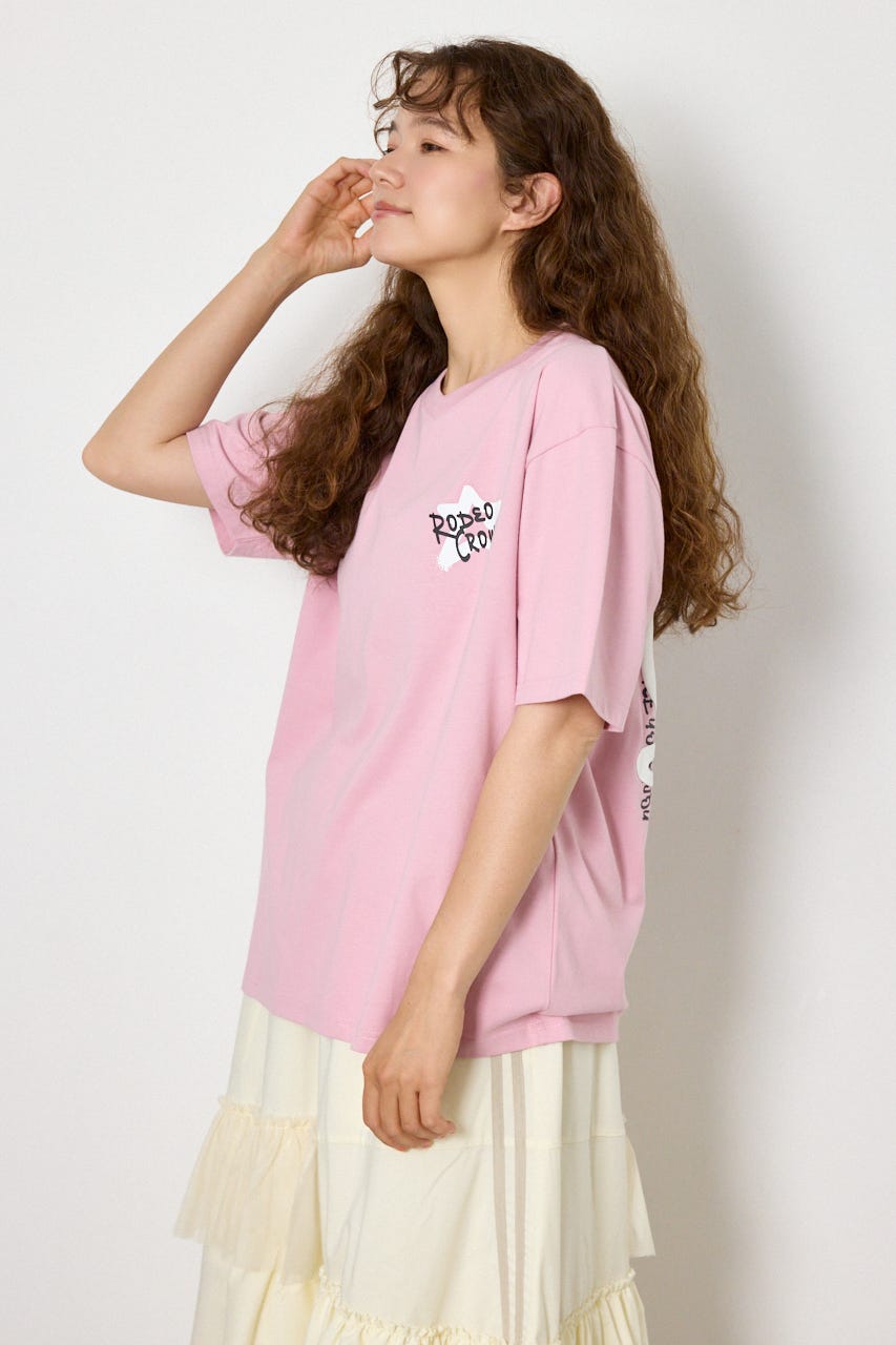 Cool Graffiti Logo Tシャツ L/PNK FREE