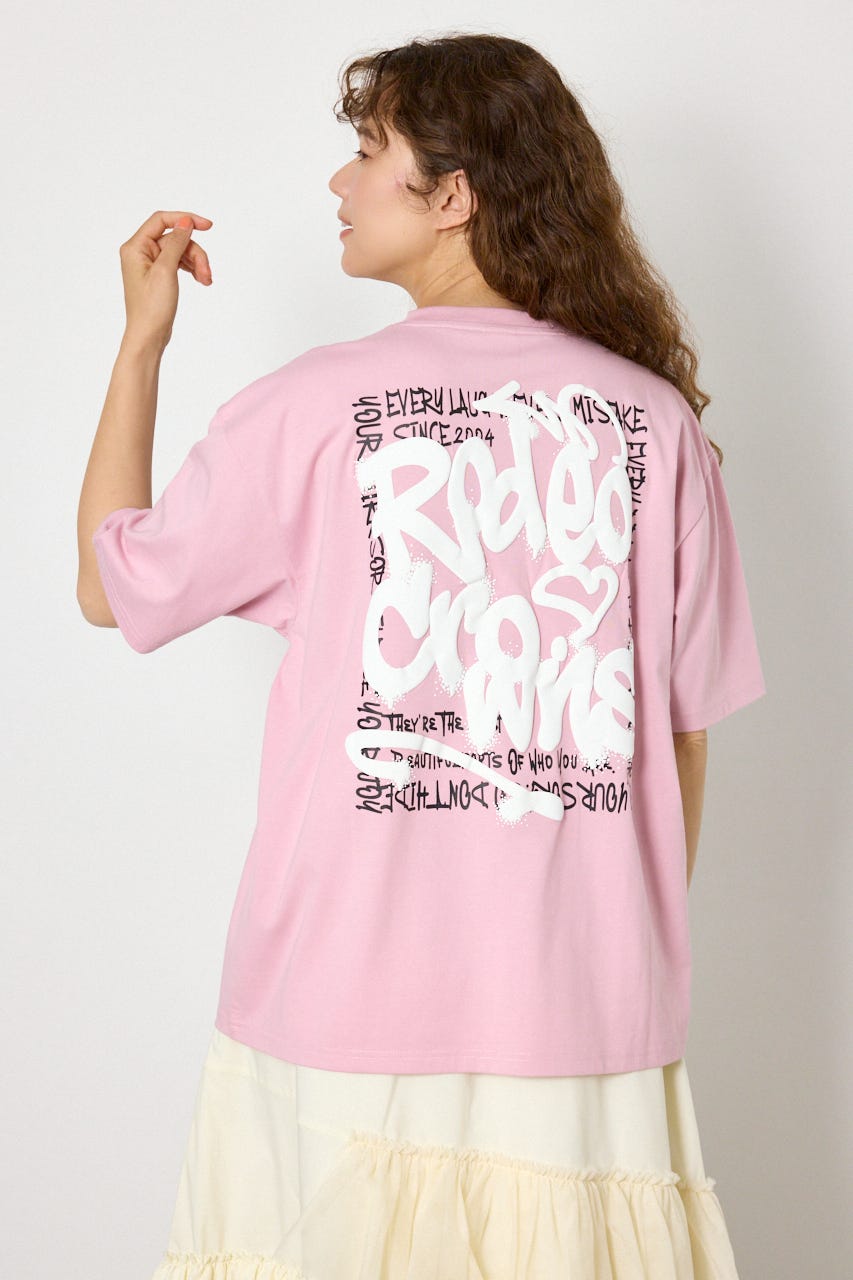 Cool Graffiti Logo Tシャツ L/PNK FREE