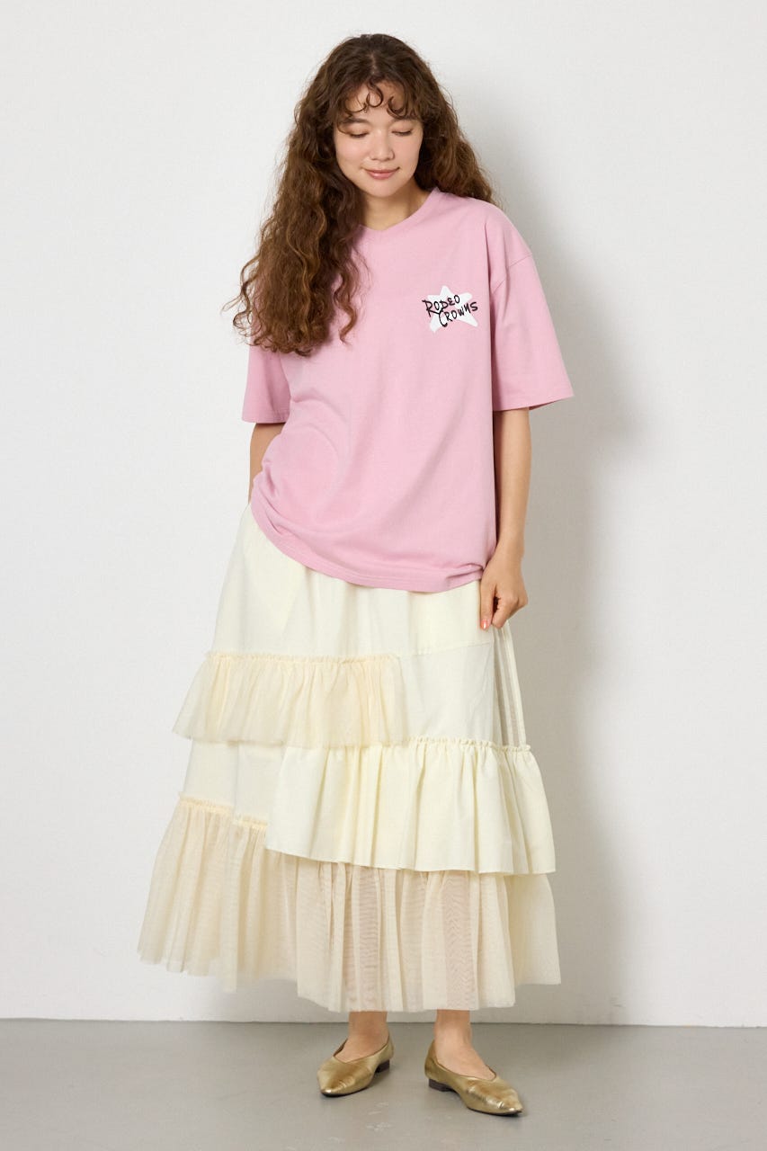 Cool Graffiti Logo Tシャツ L/PNK FREE