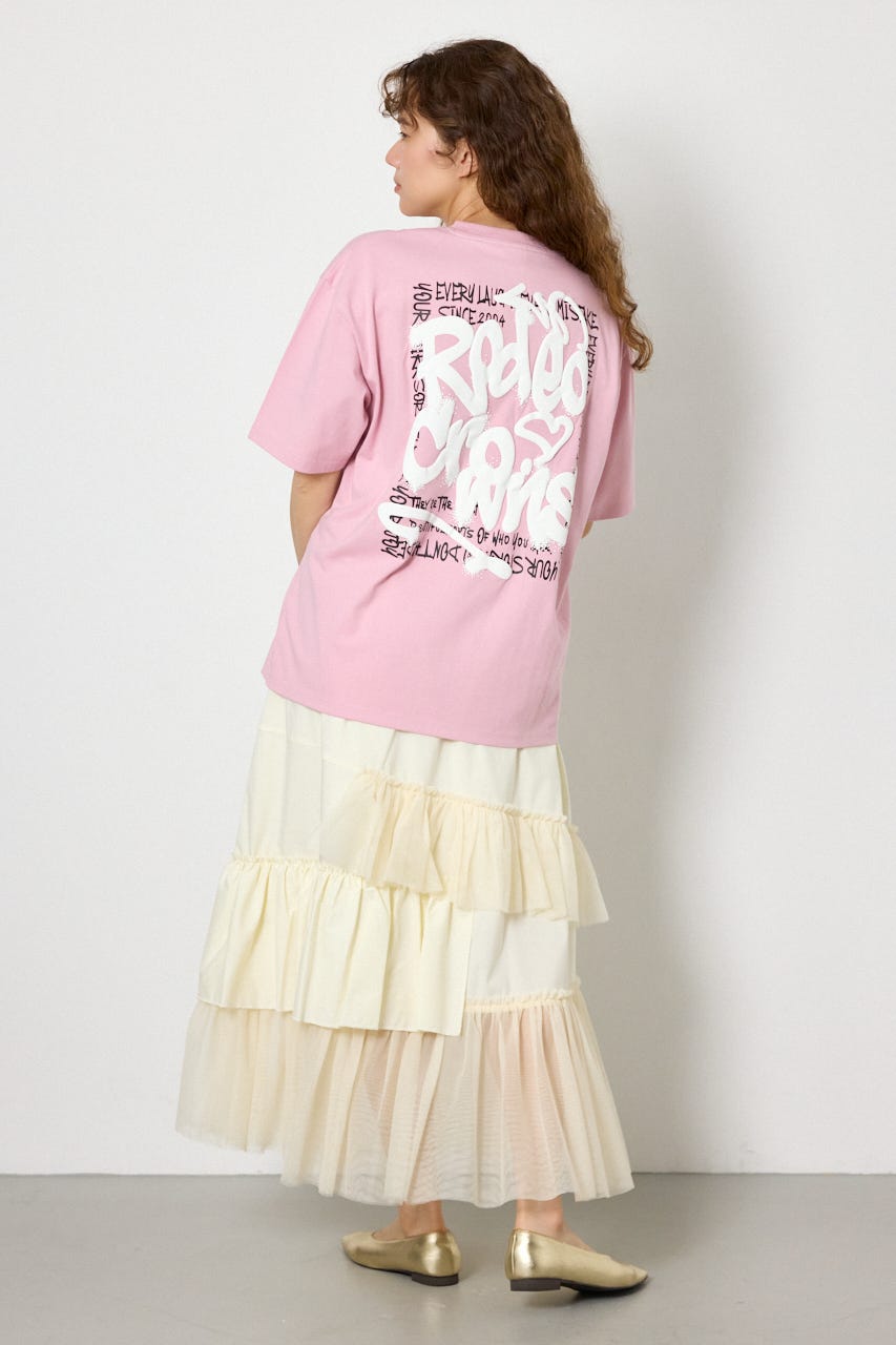 Cool Graffiti Logo Tシャツ L/PNK FREE