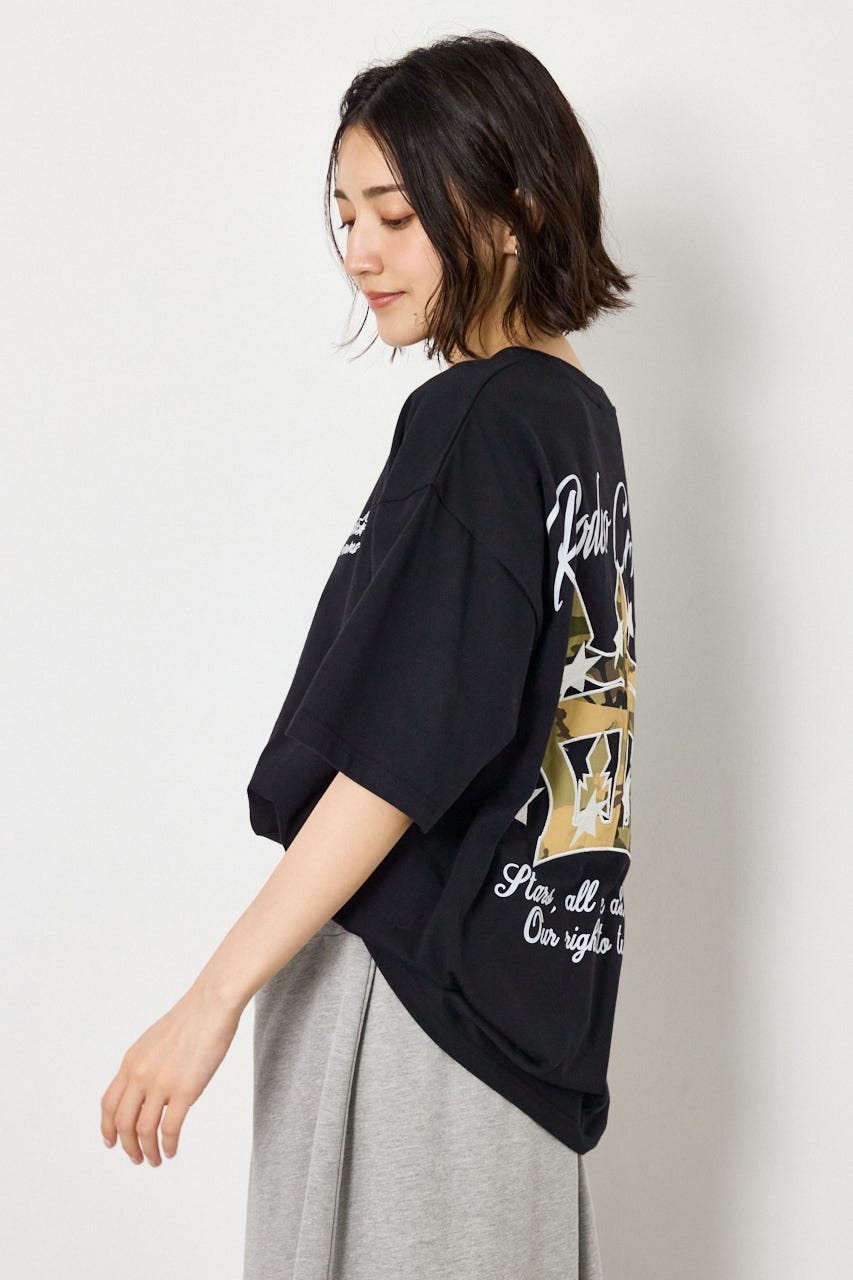アップリケクラウンロゴTシャツ BLK FREE