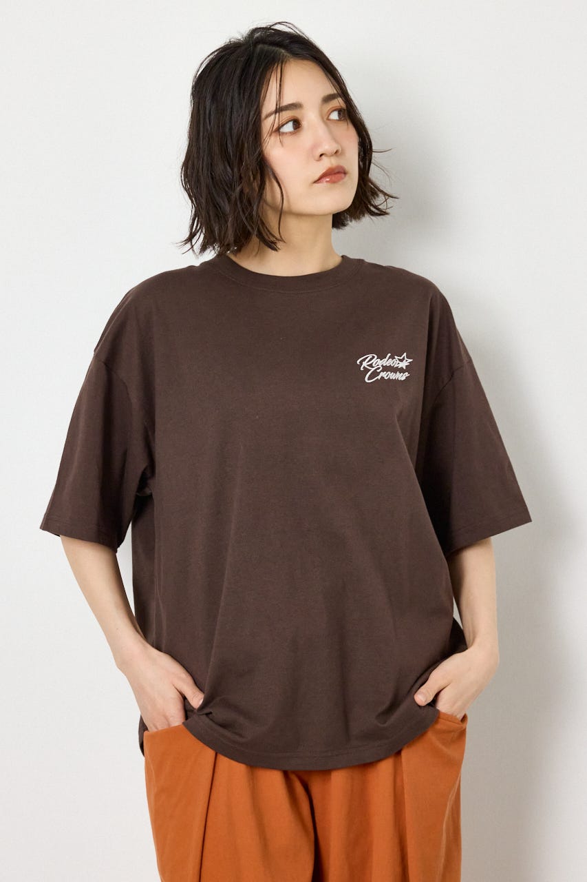 アップリケクラウンロゴTシャツ BRN FREE