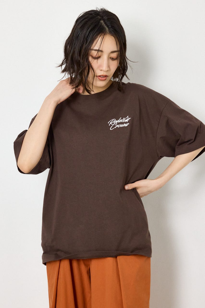 アップリケクラウンロゴTシャツ BRN FREE