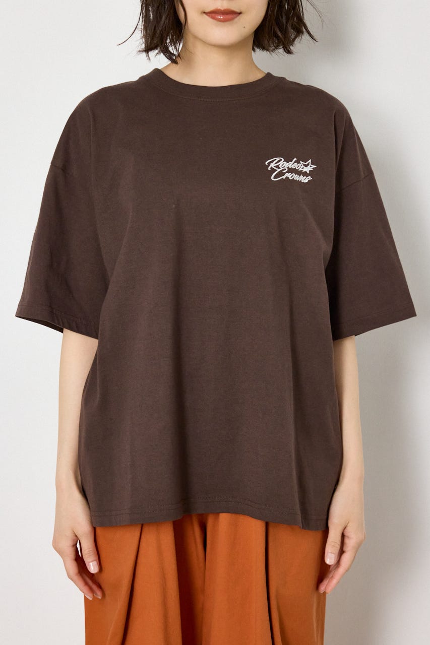 アップリケクラウンロゴTシャツ BRN FREE