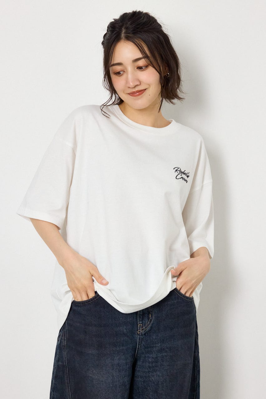 アップリケクラウンロゴTシャツ O/WHT FREE