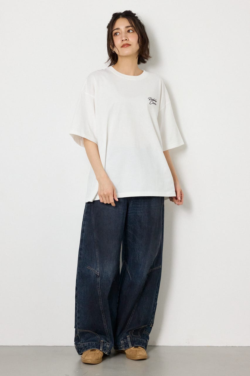 アップリケクラウンロゴTシャツ O/WHT FREE