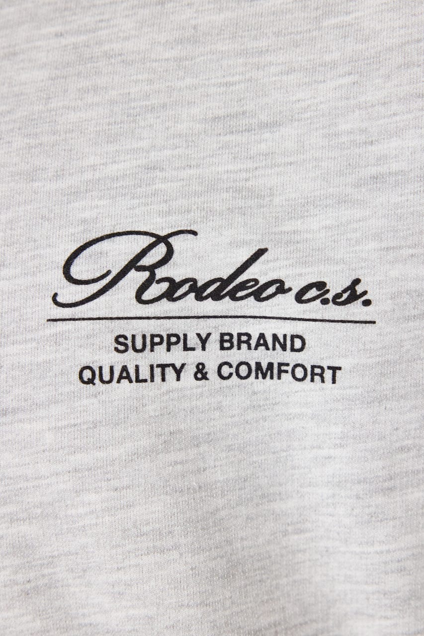 Embroidery スクリプトスウェットトップス L/T.GRY FREE