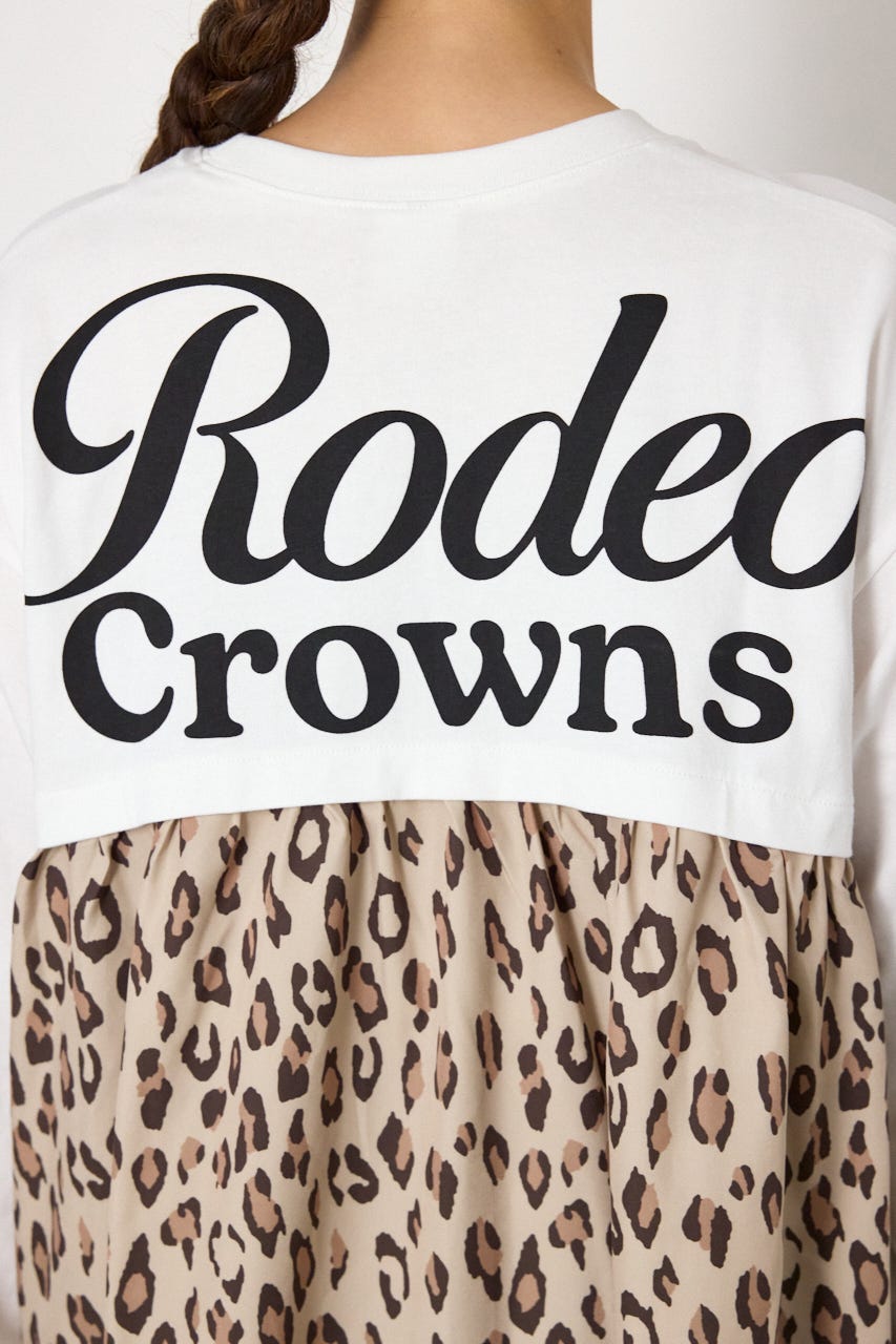 バックギャザードッキングロングTシャツ O/WHT FREE