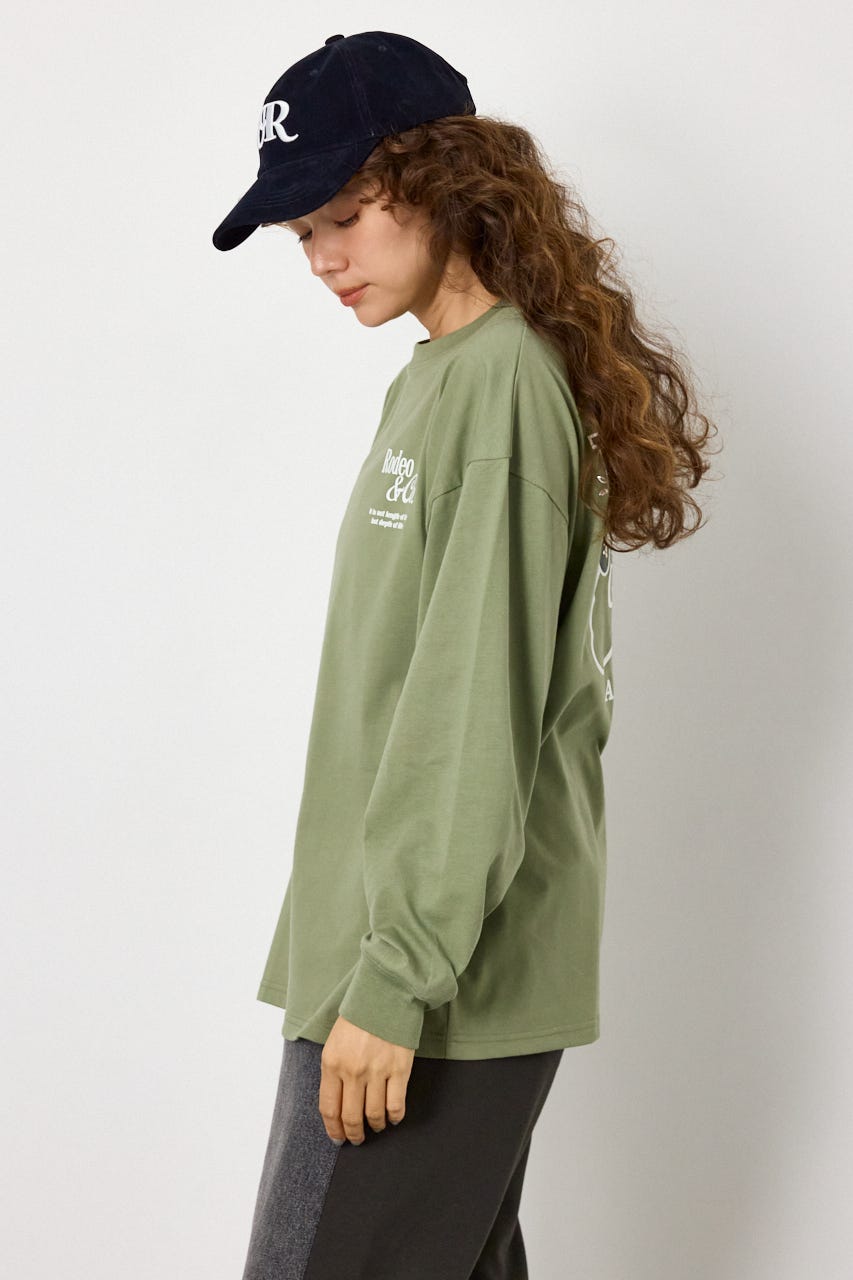 ホットフィットスタッズロゴロングTシャツ KHA FREE