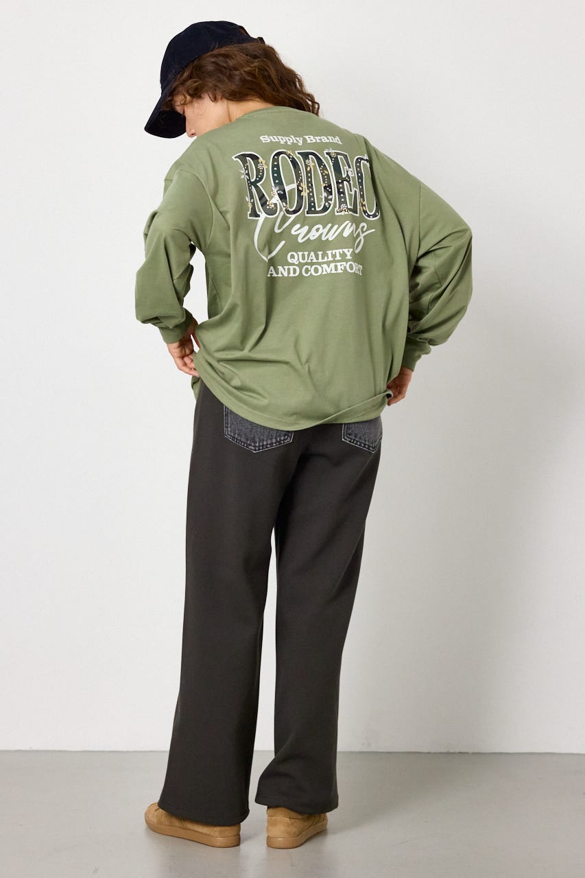 ホットフィットスタッズロゴロングTシャツ KHA FREE