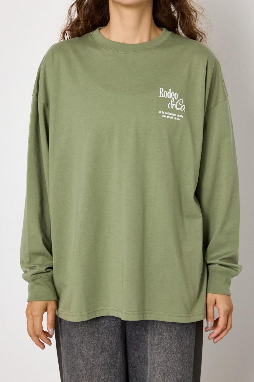 ホットフィットスタッズロゴロングTシャツ KHA FREE