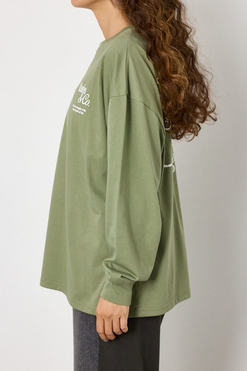ホットフィットスタッズロゴロングTシャツ KHA FREE