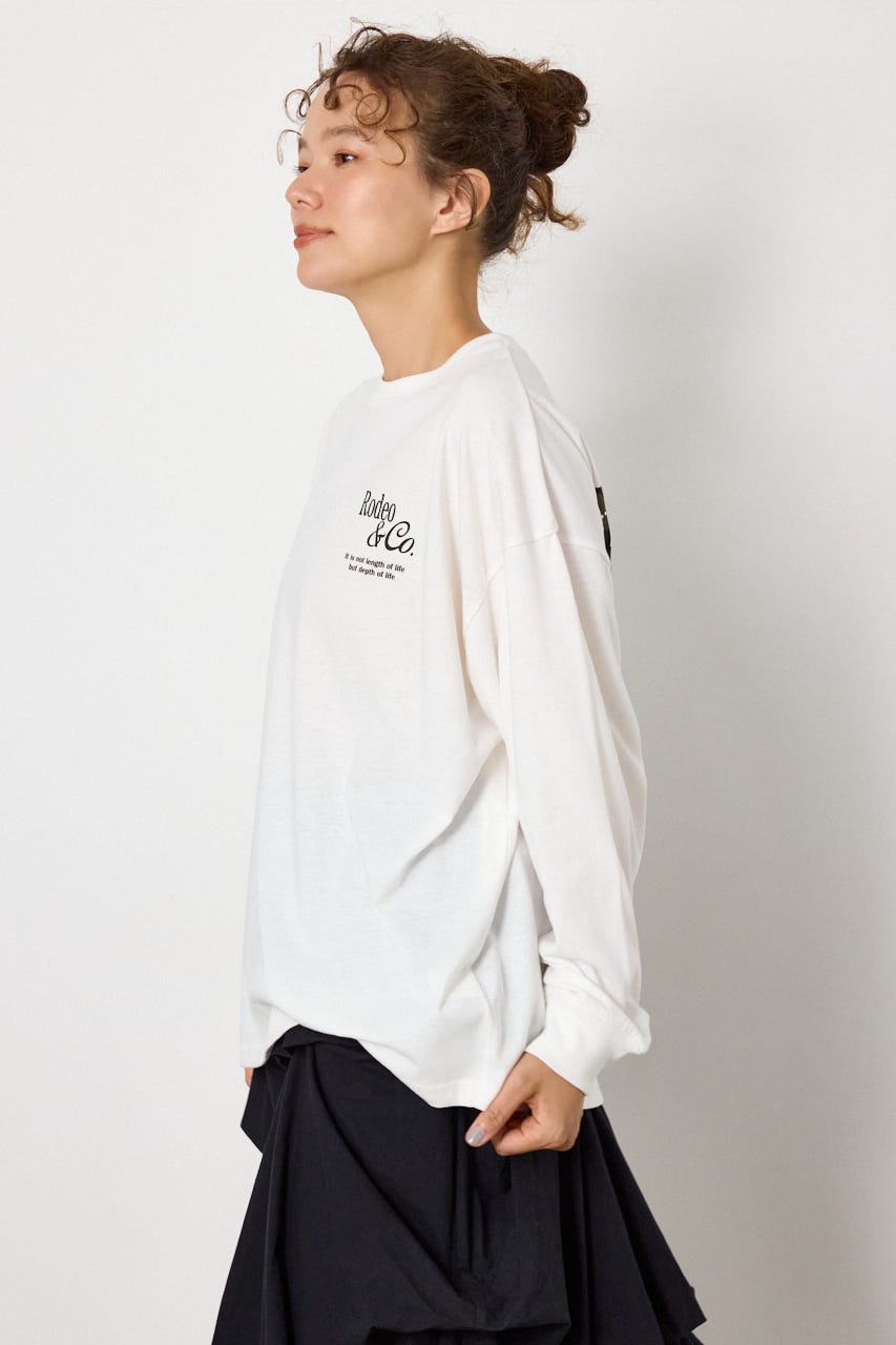 ホットフィットスタッズロゴロングTシャツ O/WHT FREE