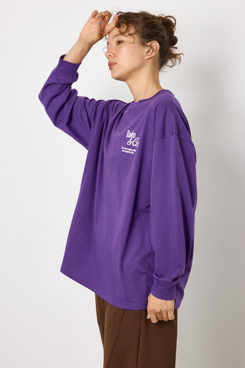 ホットフィットスタッズロゴロングTシャツ PUR FREE