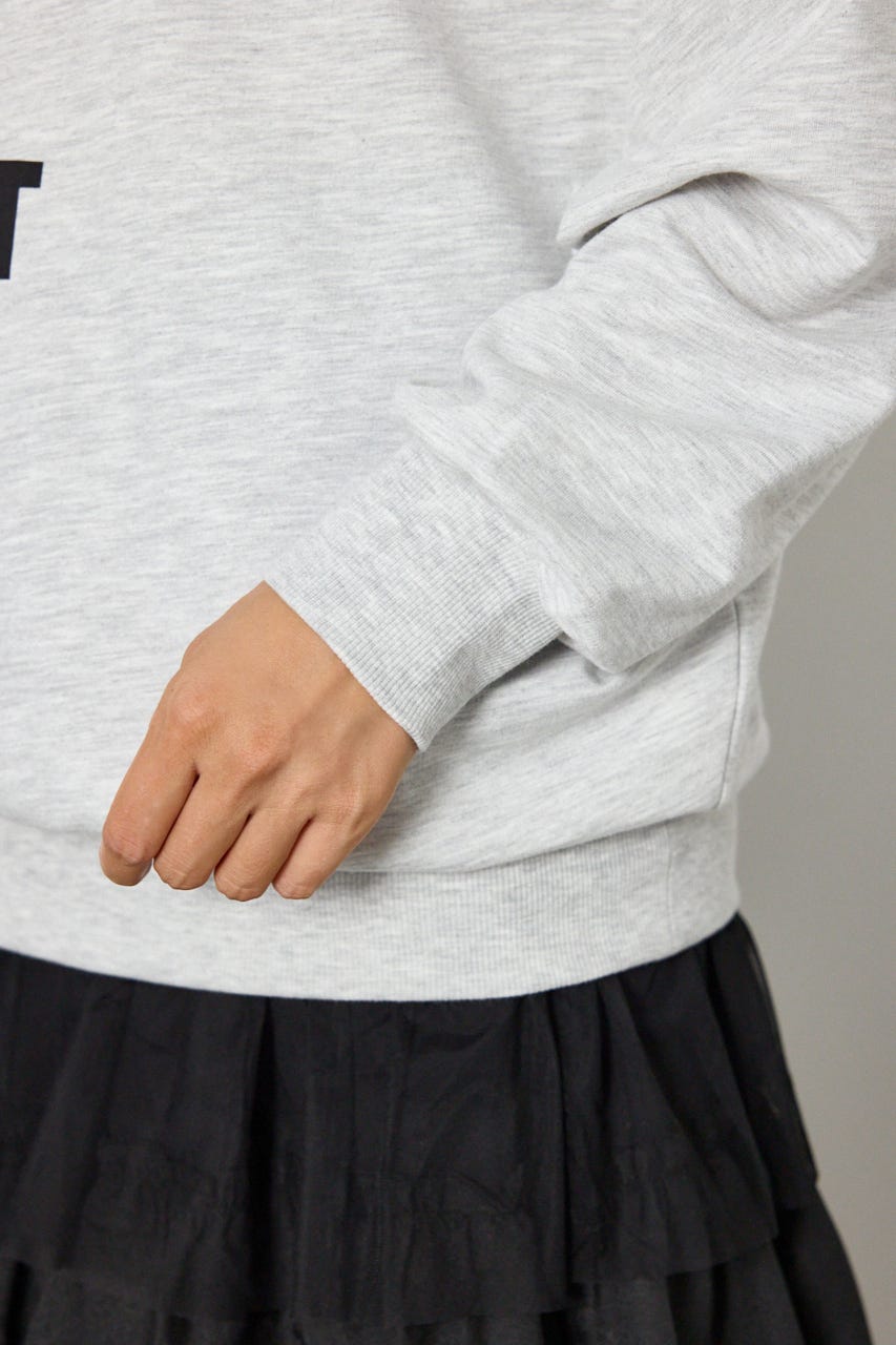 マルチWAYショルダーメッセージスウェットトップス L/T.GRY FREE