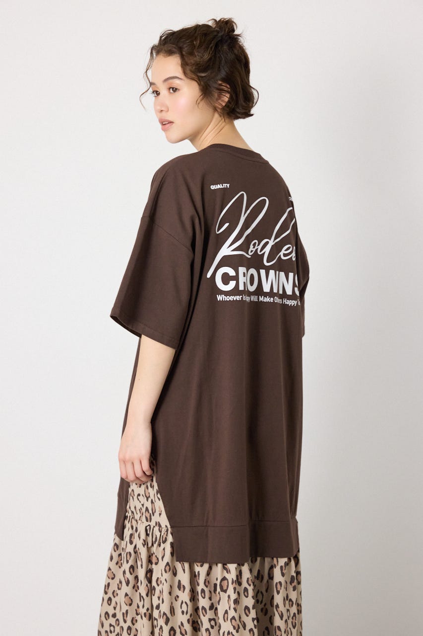 ドッキングパターンマキシワンピース BRN FREE