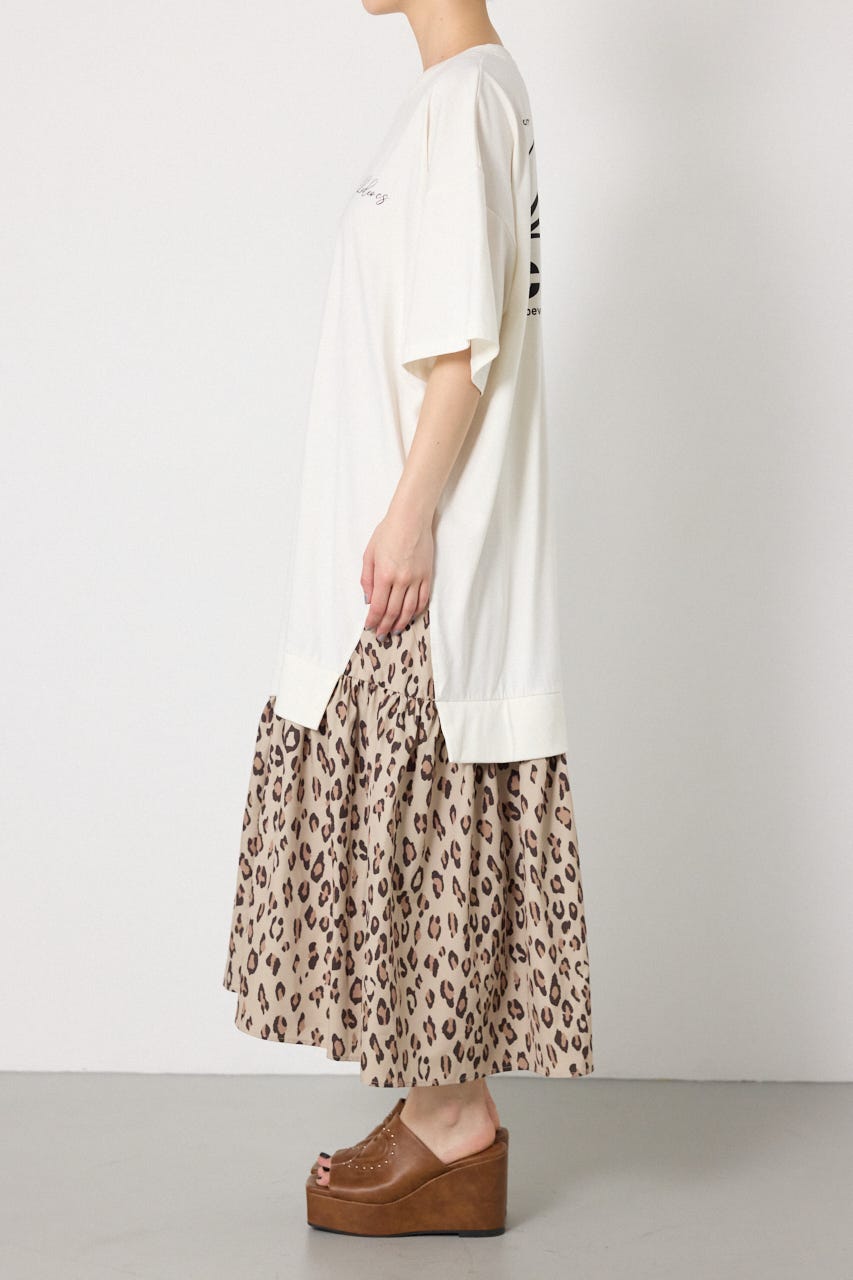 ドッキングパターンマキシワンピース O/WHT FREE