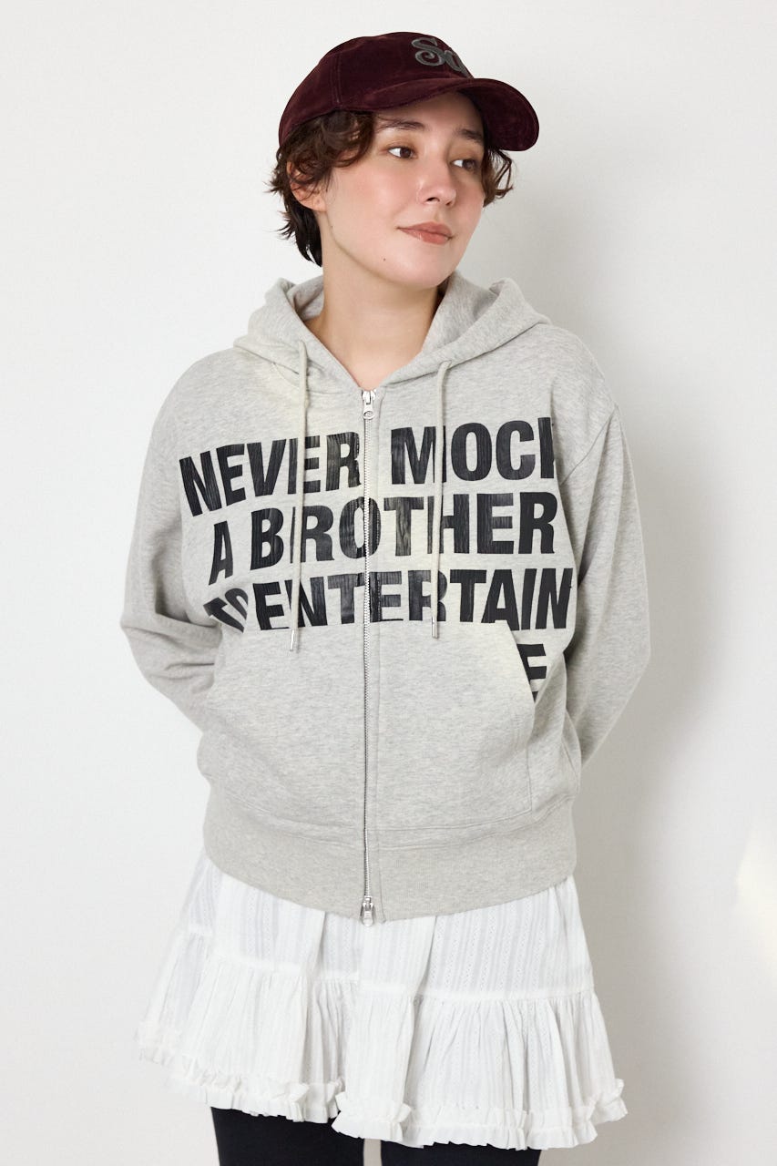 Messageダブルジップパーカー L/T.GRY FREE