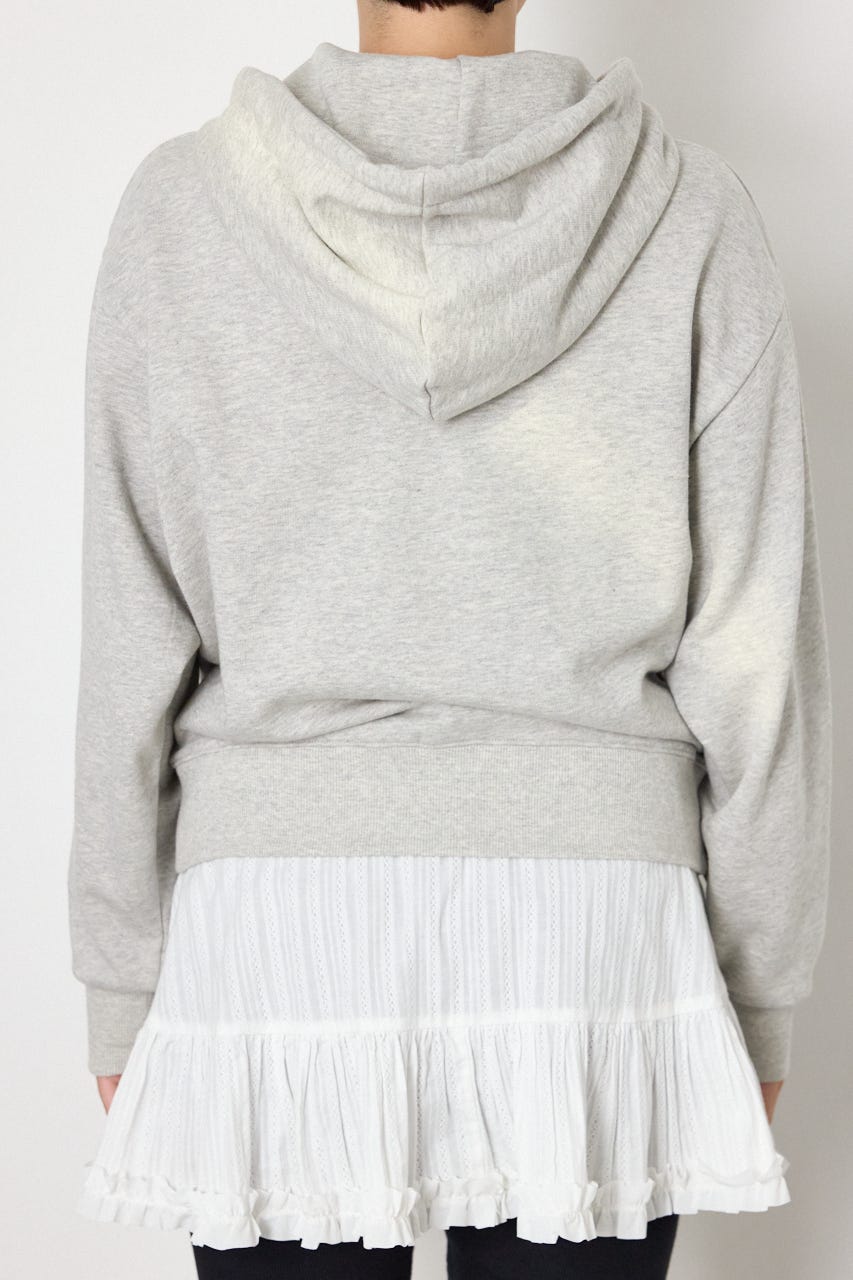 Messageダブルジップパーカー L/T.GRY FREE