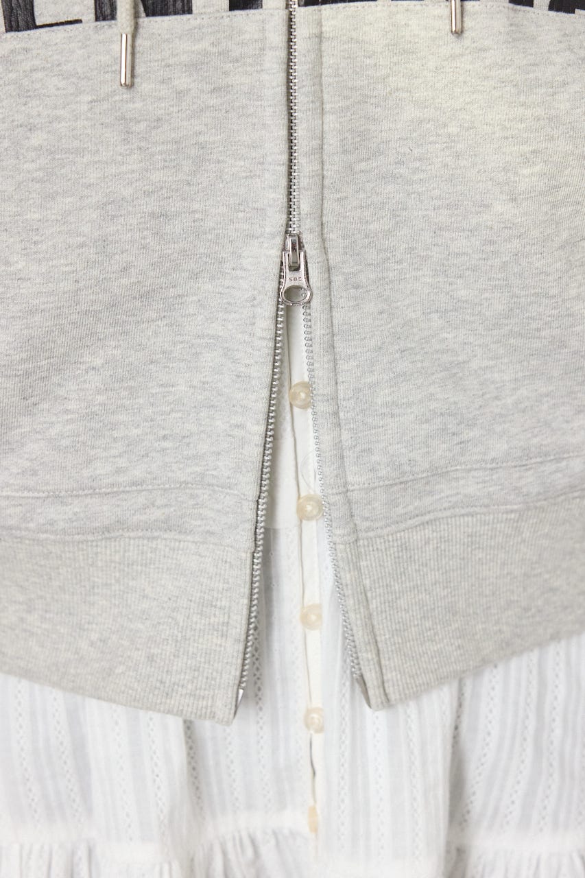 Messageダブルジップパーカー L/T.GRY FREE
