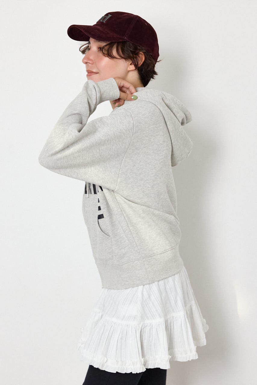 Messageダブルジップパーカー L/T.GRY FREE