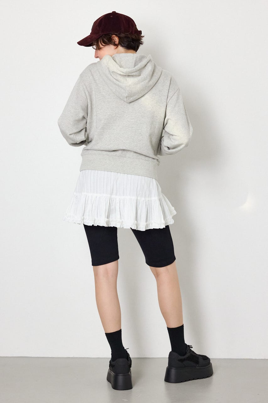 Messageダブルジップパーカー L/T.GRY FREE