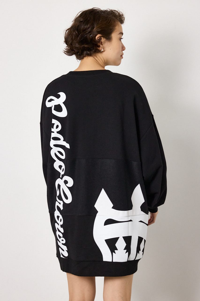 パイルスイッチスウェットワンピ BLK FREE