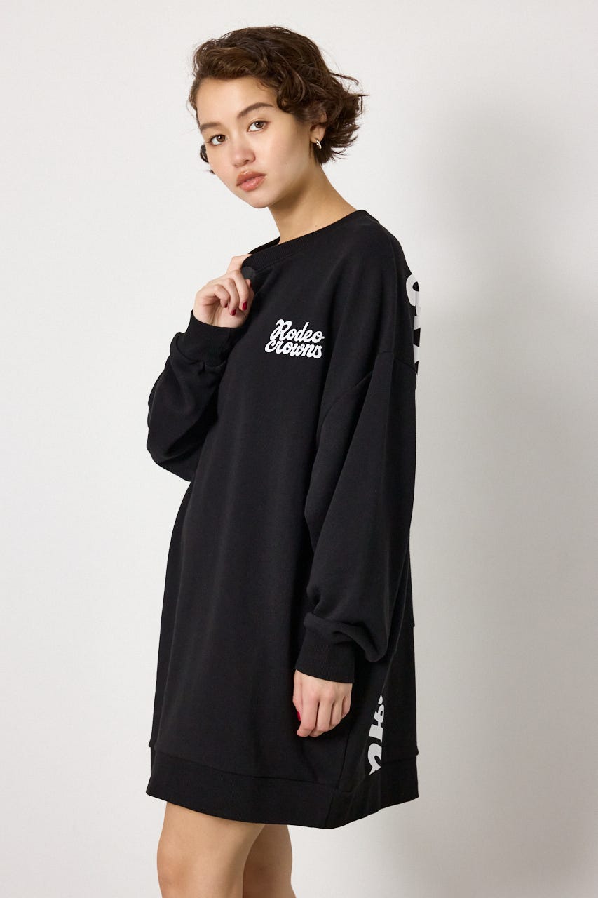 パイルスイッチスウェットワンピ BLK FREE