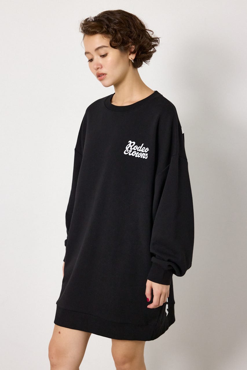 パイルスイッチスウェットワンピ BLK FREE