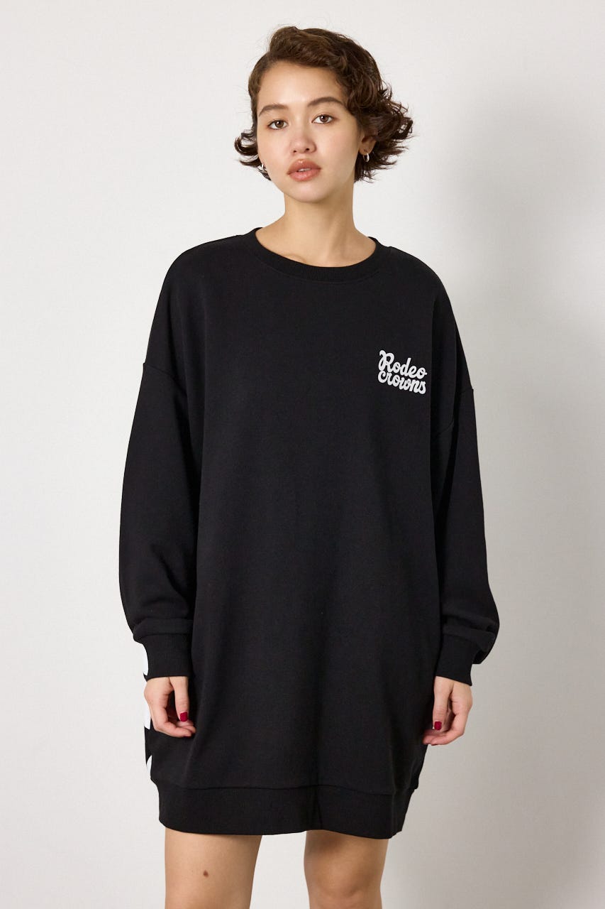 パイルスイッチスウェットワンピ BLK FREE