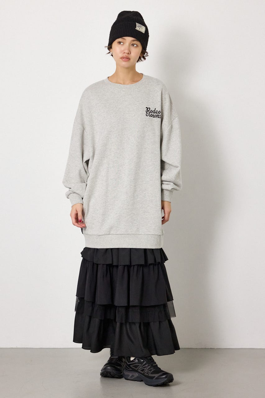 パイルスイッチスウェットワンピ L/T.GRY FREE