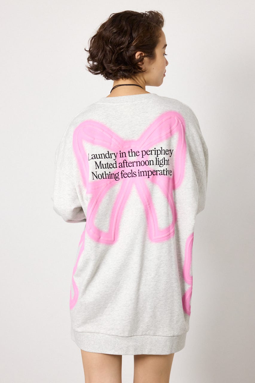 ネオンリボンスウェットワンピ L/T.GRY FREE